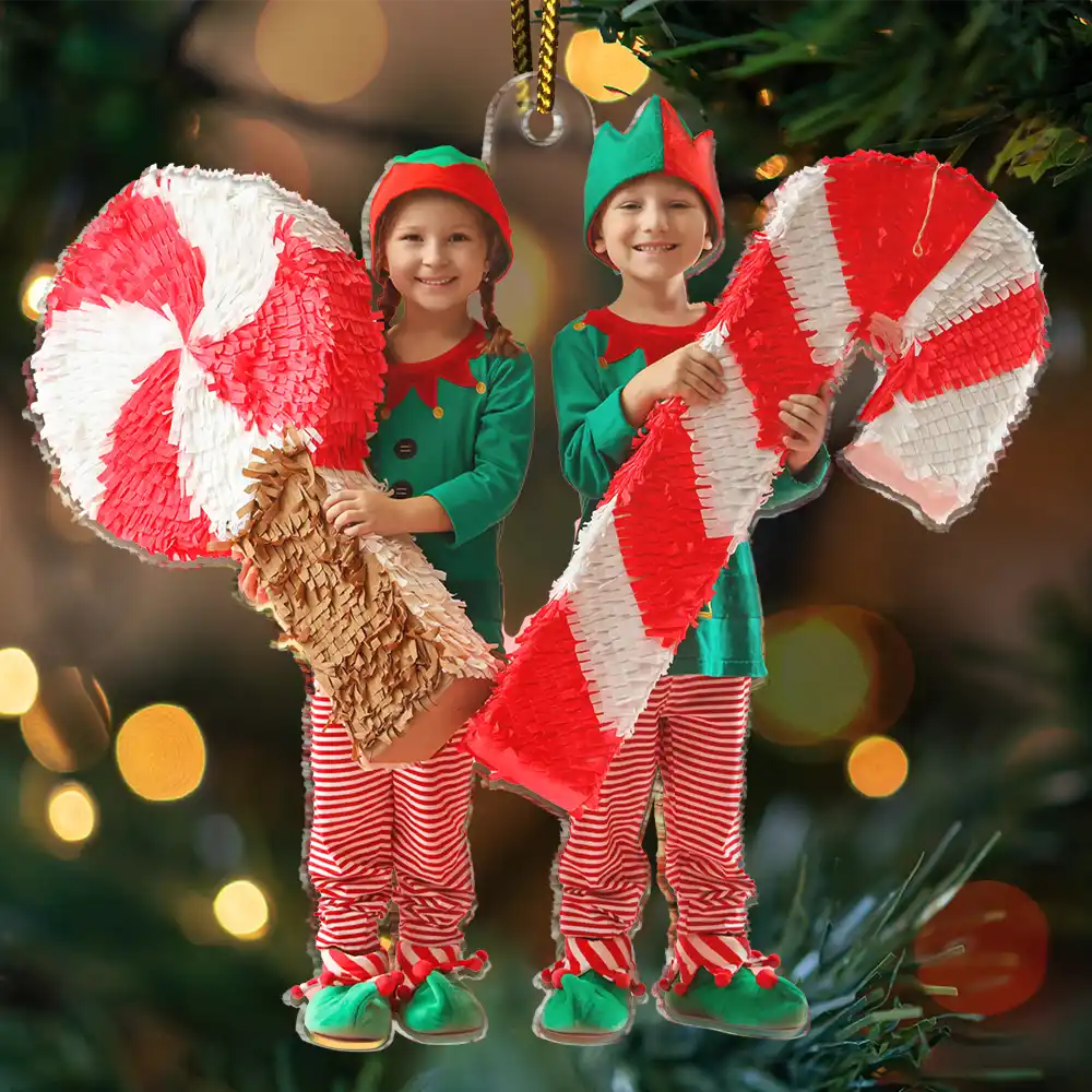 Gift For Kids - Custom Photo Happy Kids - Personalized Cutout Acrylic Ornament