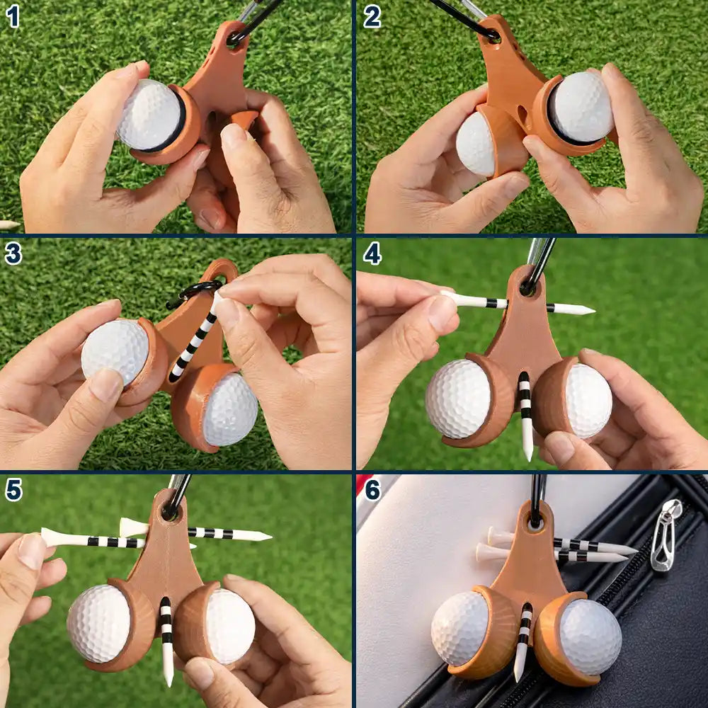 Funny,Golf,Sport Dad,Gift For Husband,Gift For Boyfriend,Gift For Men,Gift For Yourself,Gift For Grandpa,Dad's Hobby,Grandma's Hobby,Gift For Father - Custom Photo We Used To Live In Your Balls - Personalized 3D Printed Golf Ball Tee Holder