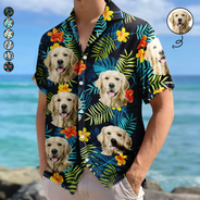 Custom Photo Tropical Vibes Pet Face - Personalized Hawaiian Shirt