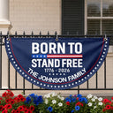 Independence Day,America 250th,Family,Gift For Sibling,Gift For Grandparents,Parents,Gift For Yourself,Proud - 250 Years Of Freedom - Personalized Non-Pleated Fan Flag