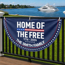 Independence Day,America 250th,Family,Gift For Sibling,Gift For Grandparents,Parents,Gift For Yourself,Proud - 250 Years Of Freedom - Personalized Non-Pleated Fan Flag