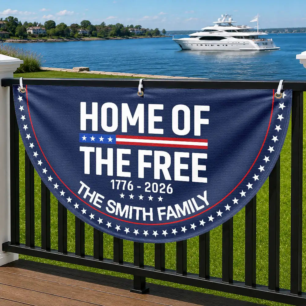 Independence Day,America 250th,Family,Gift For Sibling,Gift For Grandparents,Parents,Gift For Yourself,Proud - 250 Years Of Freedom - Personalized Non-Pleated Fan Flag