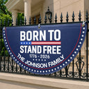 Independence Day,America 250th,Family,Gift For Sibling,Gift For Grandparents,Parents,Gift For Yourself,Proud - 250 Years Of Freedom - Personalized Non-Pleated Fan Flag