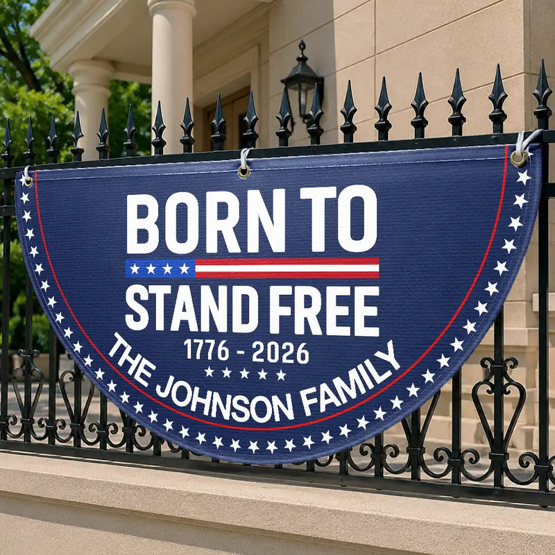 Independence Day,America 250th,Family,Gift For Sibling,Gift For Grandparents,Parents,Gift For Yourself,Proud - 250 Years Of Freedom - Personalized Non-Pleated Fan Flag