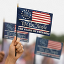 America 250th, Independence Day, Family, Proud - 250 Years Of Freedom We The People - Personalized Handheld Flag