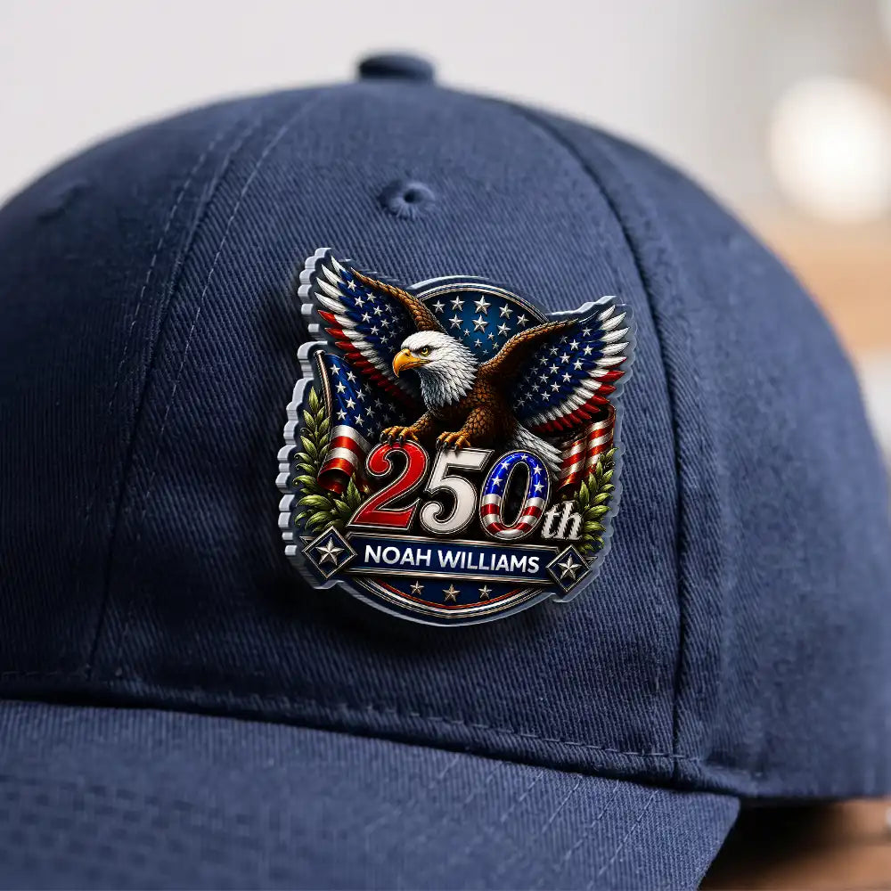 Independence Day, Gift For Yourself, Proud, Icon - 250th Anniversary Eagle USA - Personalized Acrylic Pin