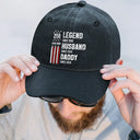 America 250th,Independence Day,Gift For Grandpa,Top Market,Proud,Icon - 250th Anniversary Legend Husband Daddy Grandpa - Personalized Vintage Washed Denim Cap