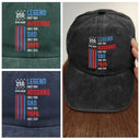 America 250th,Independence Day,Gift For Grandpa,Top Market,Proud,Icon - 250th Anniversary Legend Husband Daddy Grandpa - Personalized Vintage Washed Denim Cap
