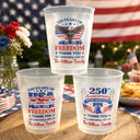 Independence Day,Family,America 250th,Proud - Thank You For Celebrating With Us - Personalized Frosted Cups