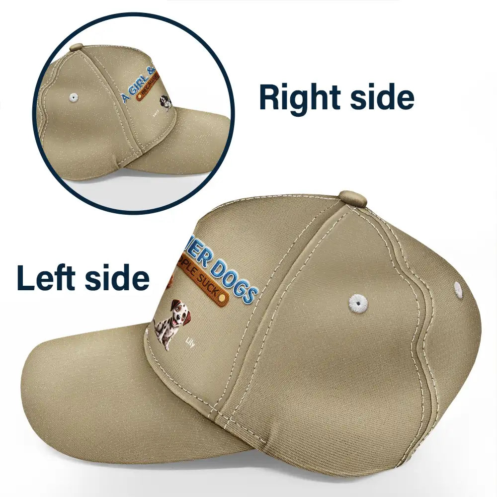 Pet Lovers,Dog Lovers,Cat Lovers,Funny - A Man And His Dog Because People Suck 3D Effect - Personalized Classic Cap