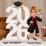 Graduation,Happy,Vector - 3D Effect Graduation Man Woman - Personalized Custom Shaped Light Box