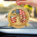 America 250th,Independence Day,Family,Proud,Custom Text - 3D Effect 250th Anniversary - Personalized Acrylic Car Hanger