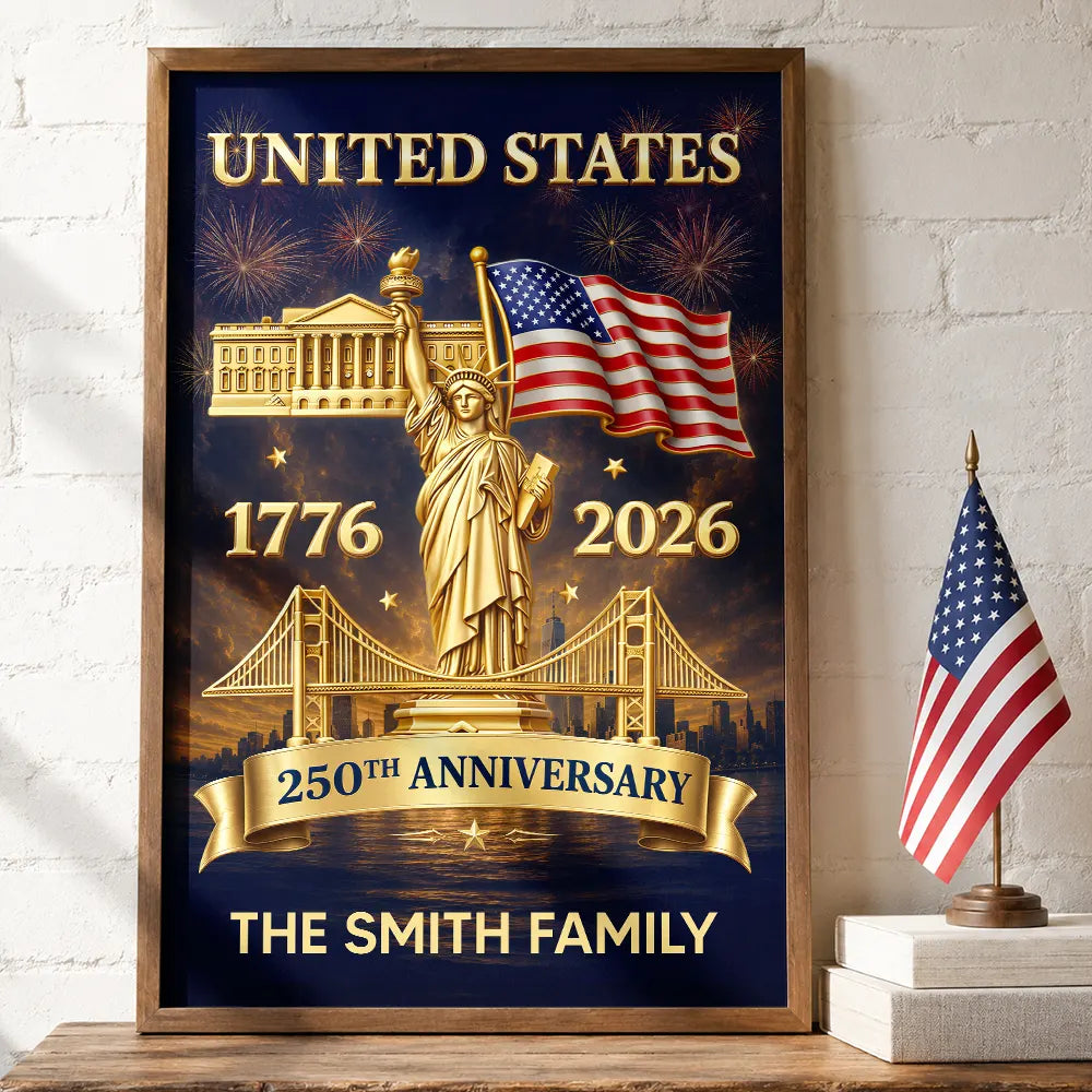 3D Effect 250th Anniversary - Personalized Poster