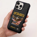 America 250th,Independence Day,Gift For Yourself,Proud,Custom Text - 3D Effect America 250th Anniversary - Personalized Leather Flip Wallet Phone Case