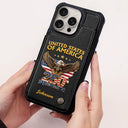 America 250th,Independence Day,Gift For Yourself,Proud,Custom Text - 3D Effect America 250th Anniversary - Personalized Leather Flip Wallet Phone Case
