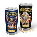 America 250th,Independence Day,Gift For Yourself,Proud,Custom Text - 3D Effect America 250th Anniversary - Personalized Tumbler
