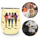 Gift For Bestie,Humorous,Summer,Vector - 3D Effect Besties Are We Drunk We Might Be - Personalized Wine Tumbler