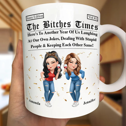 3D Effect Besties Here's To Another Year Of Us - Personalized Mug
