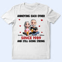 Gift For Couples, Gift For Husband, Gift For Boyfriend, Gift For Wife, Gift For Girlfriend, Love - 3D Effect Couple Annoying Each Other - Personalized T Shirt