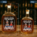 Gift For Couples,Gift For Husband,Gift For Wife,Gift For Boyfriend,Gift For Girlfriend,Old Couples,Love - 3D Effect Couple Congrats On Being My Husband You Lucky Man - Personalized Whiskey Bottle