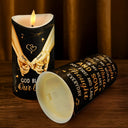 Top Market,Gift For Couples,Old Couples,Gift For Women,Gift For Men,LGBT,Love,Gift For Husband,Gift For Wife,Gift For Boyfriend,Gift For Girlfriend - 3D Effect Couple You Are The Light Of My World - Personalized Flameless LED Candle