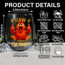 Gift For Yourself,Funny,Gifts For Colleagues - 3D Effect Funny Chicken F-CAW-F I'm Busy - Personalized Stemless Wine Glass