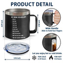 Gift For Yourself,Gifts For Colleagues,Funny - 3D Effect Funny Chicken F-CAW-F My Work Vocabulary - Personalized 14oz Stainless Steel Tumbler With Handle