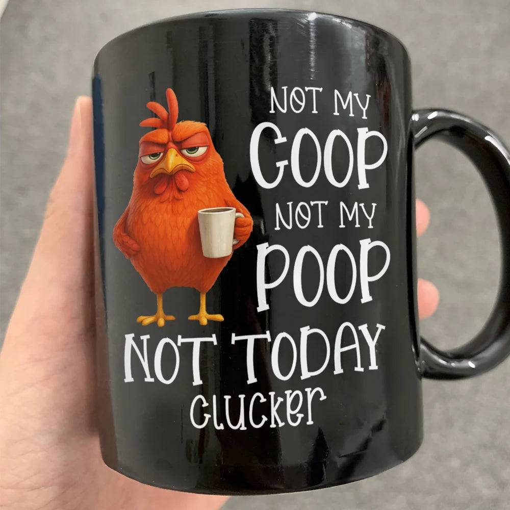 Gift For Yourself,Gift For Women,Gift For Men,Funny,Gifts For Colleagues - 3D Effect Funny Chicken Not Today Clucker - Personalized Mug