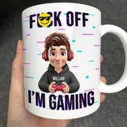 Gift For Yourself,Gift For Women,Gift For Men,Happy - 3D Effect Gamer I Am Gaming - Personalized Mug