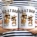 Gift For Father,Gift For Grandpa,Top Market,Non-Eng,Icon,Humorous - 3D Effect Goat Dad And Kids - Personalized Mug