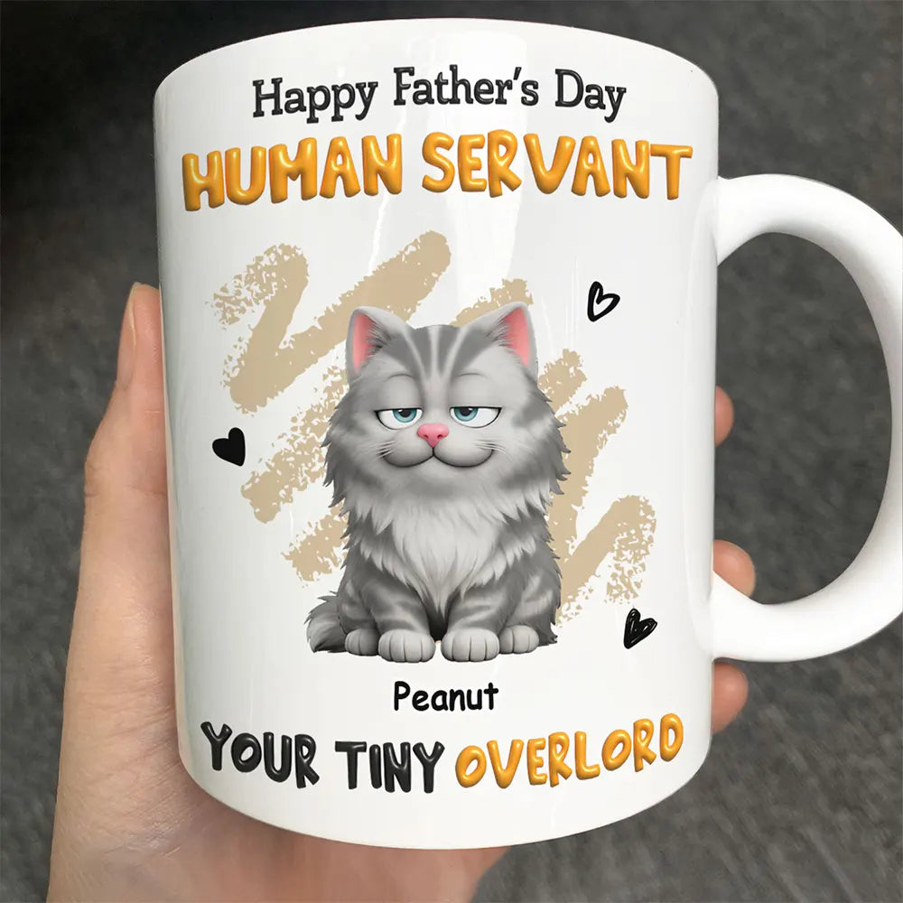 3D Effect Human Servant Your Tiny Overlord - Personalized Mug