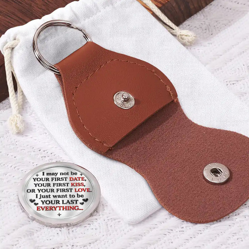 Top Market,Romantic,Gift For Couples,Icon - 3D Effect I Want To Be Your Last Everything Couples - Personalized Leather Pocket Hug