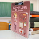 Gift For Yourself,Gift For Women,Nurse - 3D Effect Nurse Job Title Pack Packaging - Personalized Acrylic Clipboard