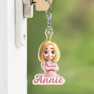 Nurse, Proud, Vector - 3D Effect Nurse Name - Personalized Acrylic Keychain
