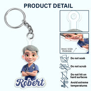 Nurse, Proud, Vector - 3D Effect Nurse Name - Personalized Acrylic Keychain