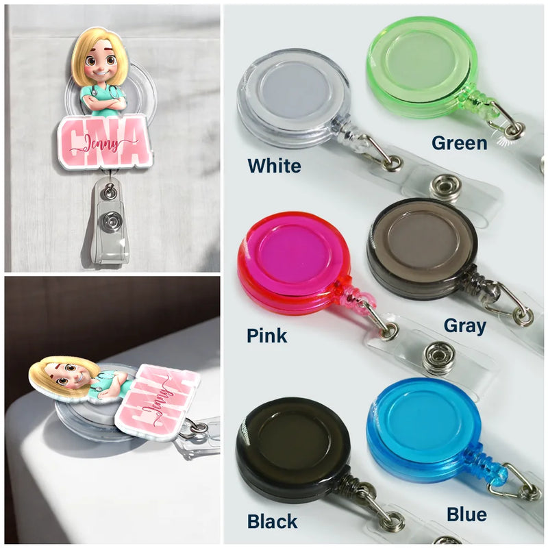 Nurse, Proud, Vector - 3D Effect Nurse Name Job Title - Personalized Badge Reel