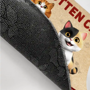 Pet Lovers,Pet Mom,Pet Dad,Cat Lovers,Cat Mom,Cat Dad,Happy,Top Market - 3D Effect Spoiled Rotten Cats Live Here - Personalized Doormat
