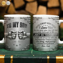 Gift For Son,Gift For Grandkids,Icon,Inspirational - 3D Effect To My Son Just Do Your Best - Personalized White Edge-to-Edge Mug