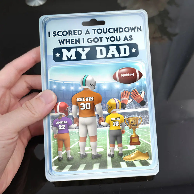 Gift For Father, Dad - Sons, Dad - Children, Sport Dad, Basketball, Dad - Daughters (Young), Happy - 3D Figure I Got You As My Dad - Personalized Custom Shaped Acrylic Plaque