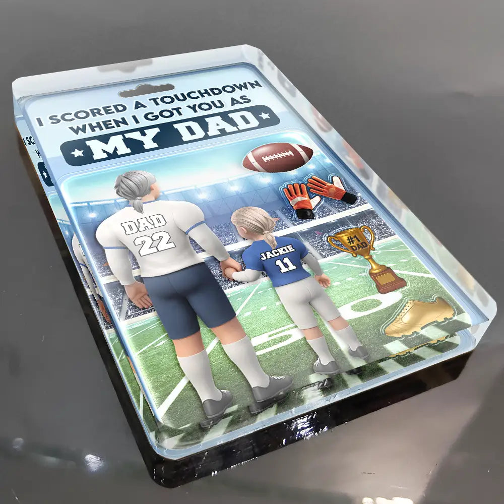 Gift For Father, Dad - Sons, Dad - Children, Sport Dad, Basketball, Dad - Daughters (Young), Happy - 3D Figure I Got You As My Dad - Personalized Custom Shaped Acrylic Plaque