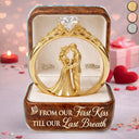 Gift For Couples, Gift For Women, Gift For Men, Love, Top Market - 3D Inflated Effect Printed Wedding Couple From Our First Kiss - Personalized Custom Shaped Acrylic Plaque