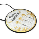 Gift For Women, Gift For Mother, Gift For Grandma, Love - 3D Metal Effect Birth Month Flowers Grandmas Moms Garden - Personalized Stained Glass Window Hanging Suncatcher
