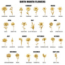 Gift For Women,Gift For Mother,Mom - Daughters (Adult),Mom - Daughters (Young),Gift For Daughter,Love - 3D Metal Effect Birth Month Flowers Mother And Daughters - Personalized Flameless LED Candle