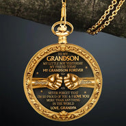 Gift For Son, Gift For Grandkids, Gift For Men, Happy, Top Market - 3D Metal Effect My Son Forever - Personalized Pocket Watch