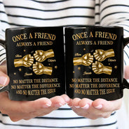Gift For Brothers,Gift For Sibling,Cousin,Gift For Men,Happy - 3D Metal Effect Once A Brother Always A Brother - Personalized Mug
