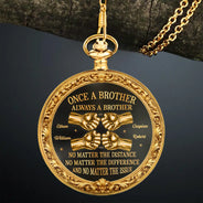 Gift For Brothers, Gift For Men, Happy, Top Market - 3D Metal Effect Once A Brother Always A Brother - Personalized Pocket Watch