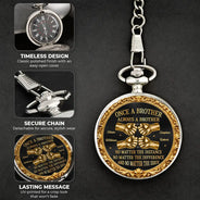 Gift For Brothers, Gift For Men, Happy, Top Market - 3D Metal Effect Once A Brother Always A Brother - Personalized Pocket Watch