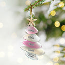 Gift For Couples,Gift For Husband,Gift For Wife,Gift For Boyfriend,Gift For Girlfriend,Parents,Gift For Mother,Gift For Grandpa,Gift For Father,Gift For Grandma,Family,Gift For Sibling,Gift For Sisters,Gift For Brothers,Gift For Bestie,Gifts For Colleagues,Christmas,Love - 3D Sea Glass Christmas Tree - Personalized Custom Shaped Acrylic Ornament