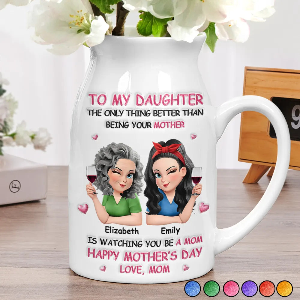 3D Effect The Only Thing Better Than Being Your Mother Grandma - Personalized Ceramic Flower Vase