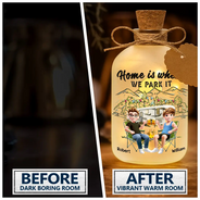 Camping,Campsite,Gift For Couples,Happy,Gift For Husband,Gift For Girlfriend,Gift For Boyfriend,Gift For Wife - 3d Couple Making Memories One Campsite - Personalized Short Bottle Light